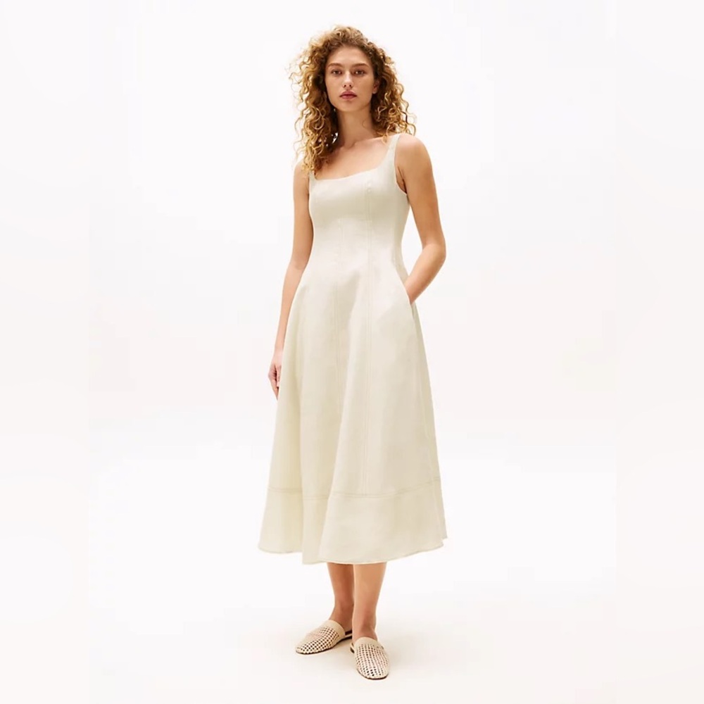Tommy Hilfiger x Sofia Richie Grainge - Linen Midi Dress - NWT - XS